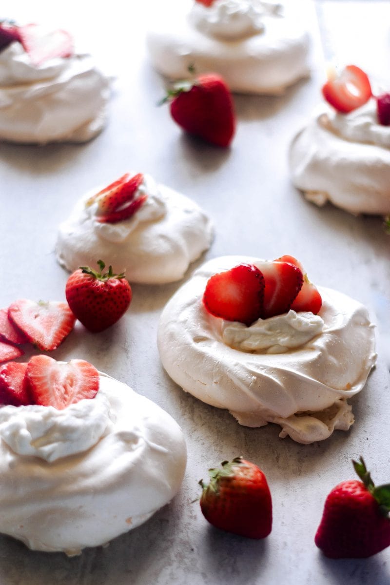 Mini Pavlovas with Strawberries and Chantilly Cream | Sweet Tea &amp; Thyme