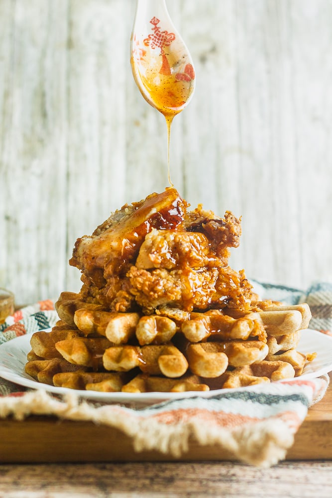 Southern Fried Chicken and Waffles | Sweet Tea + Thyme