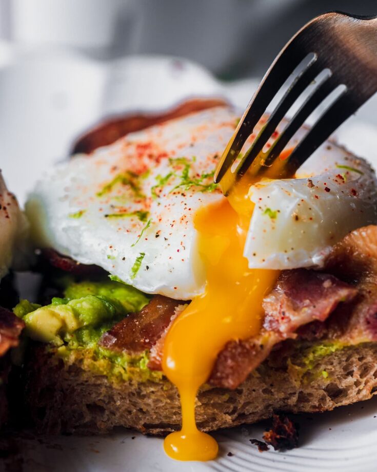 Bacon Avocado Toast With Poached Eggs Sweet Tea Thyme